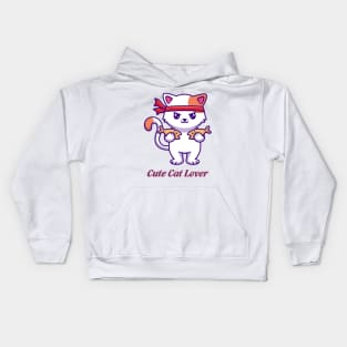 Cute cat lover Kids Hoodie